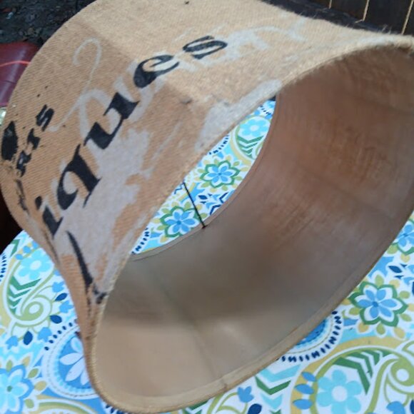 burlap lamp shade - Picture 3 of 4